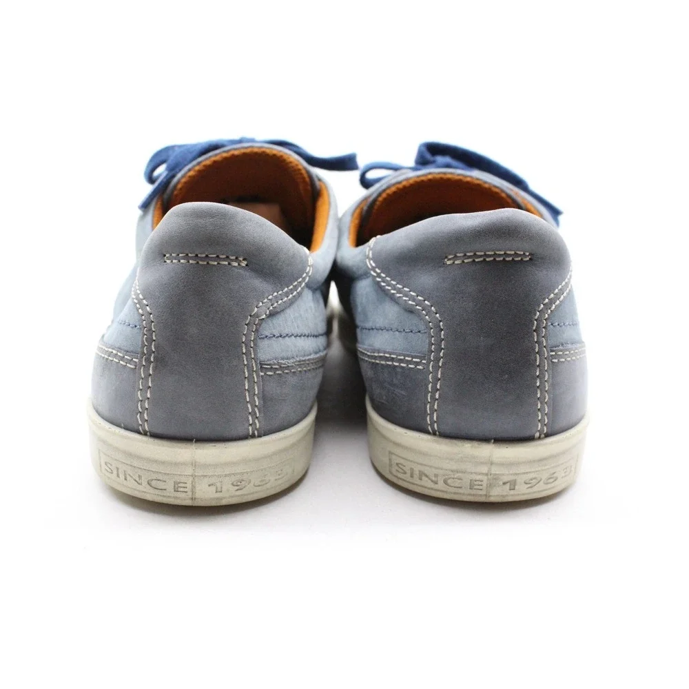 Ecco‎ Mens Size 45 EU 11-11.5 US Collin Nautical Perforated Blue Fashion Sneaker